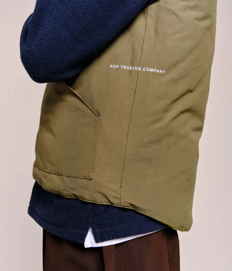 Pop Trading Co Quilted Reverisble Vest Four Leaf Clover jackets Pop Trading Co 