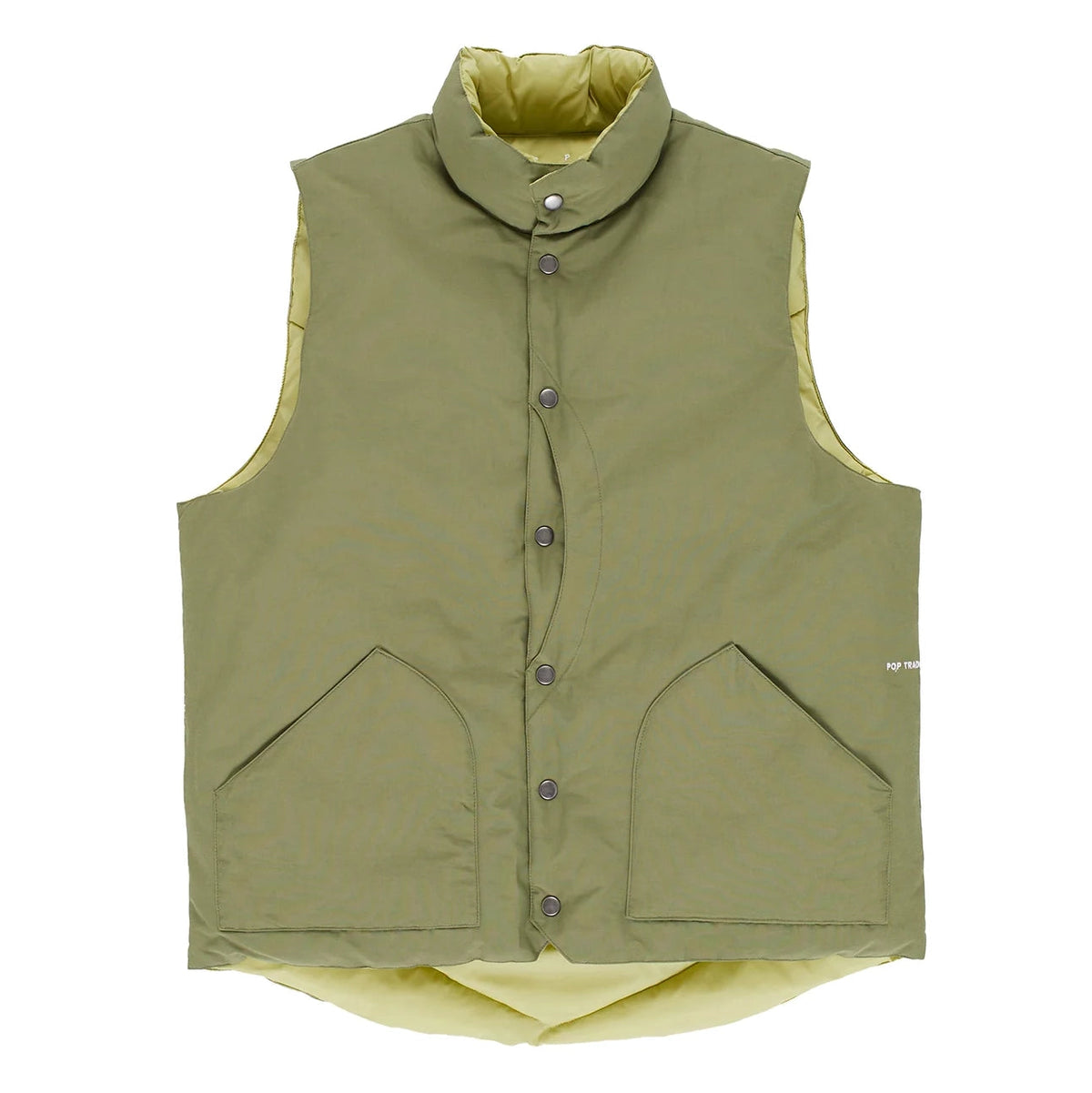 Pop Trading Co Quilted Reverisble Vest Four Leaf Clover jackets Pop Trading Co 