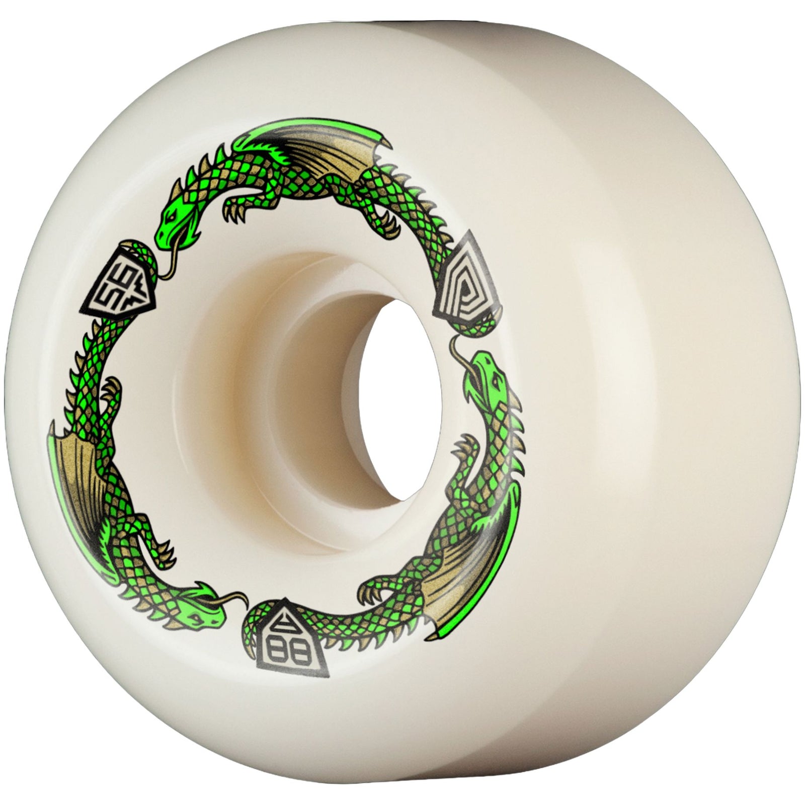 Powell Peralta Dragon Formula Green Wheels 88A 36MM x 56MM wheels Powell Peralta 