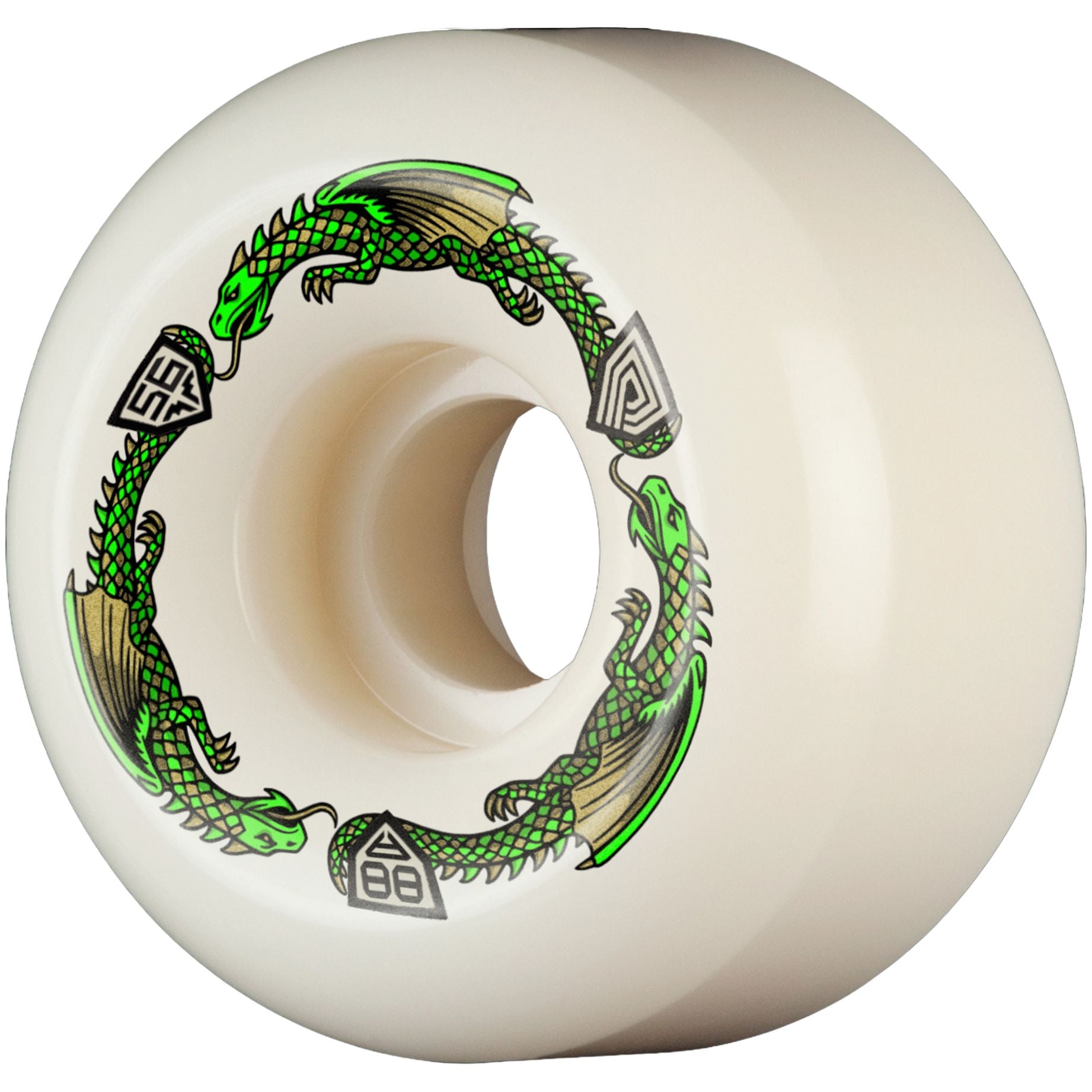 Powell Peralta Dragon Formula Green Wheels 88A 36MM x 56MM wheels Powell Peralta 