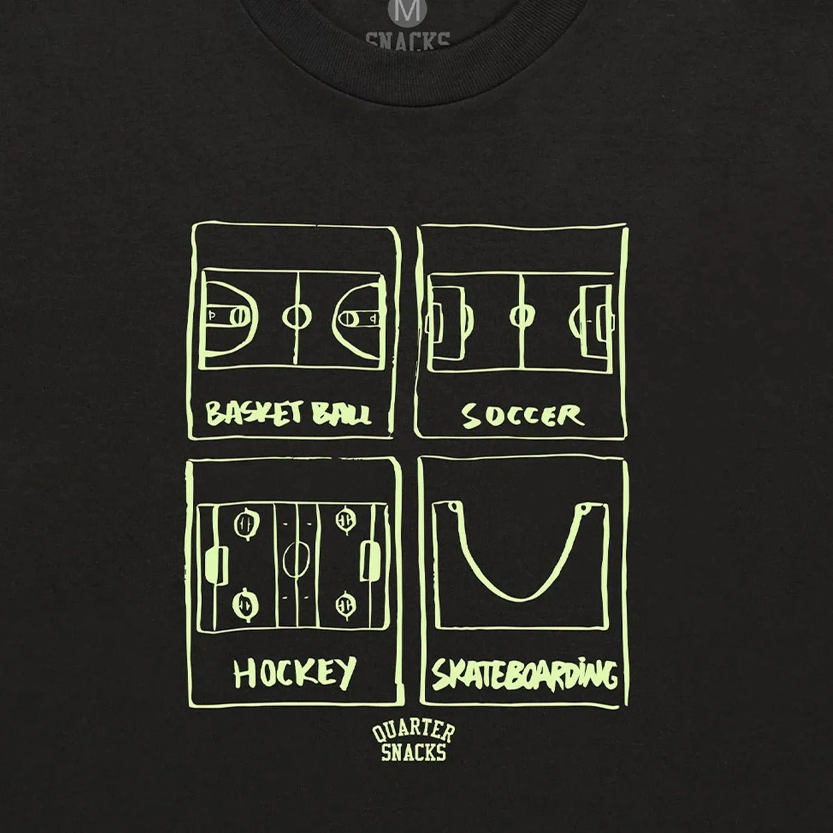 Quartersnacks Sports Tee Black Tees Quartersnacks 