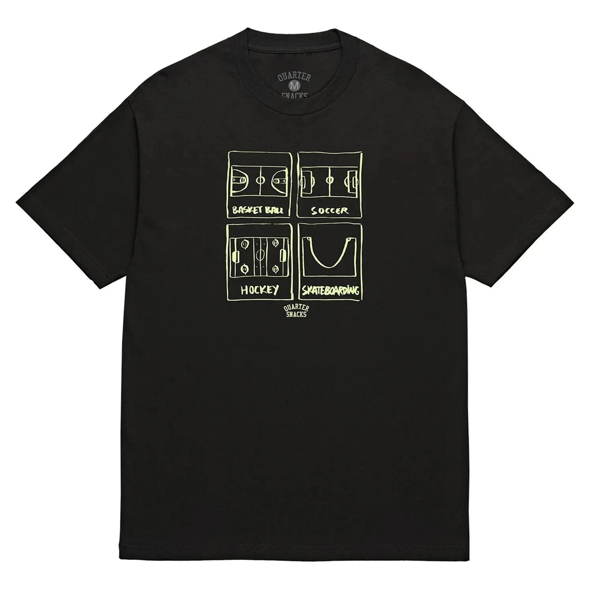 Quartersnacks Sports Tee Black Tees Quartersnacks 