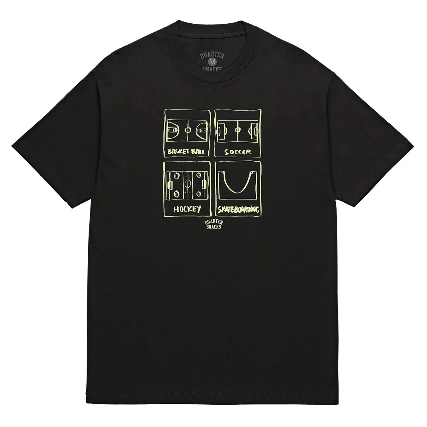 Quartersnacks Sports Tee Black Tees Quartersnacks 