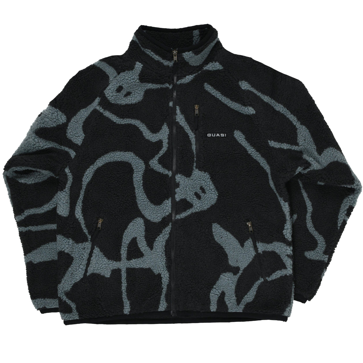 Quasi Mica Sherpa Full Zip Jacket Black jackets Quasi 