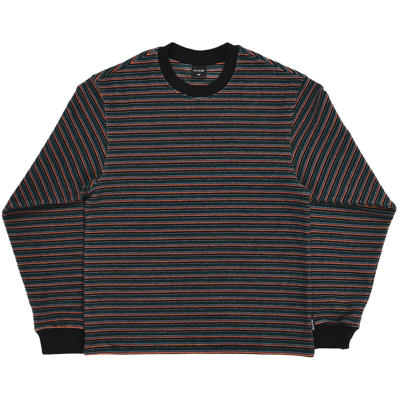 Quasi Verve Striped Knit Black crewnecks Quasi 