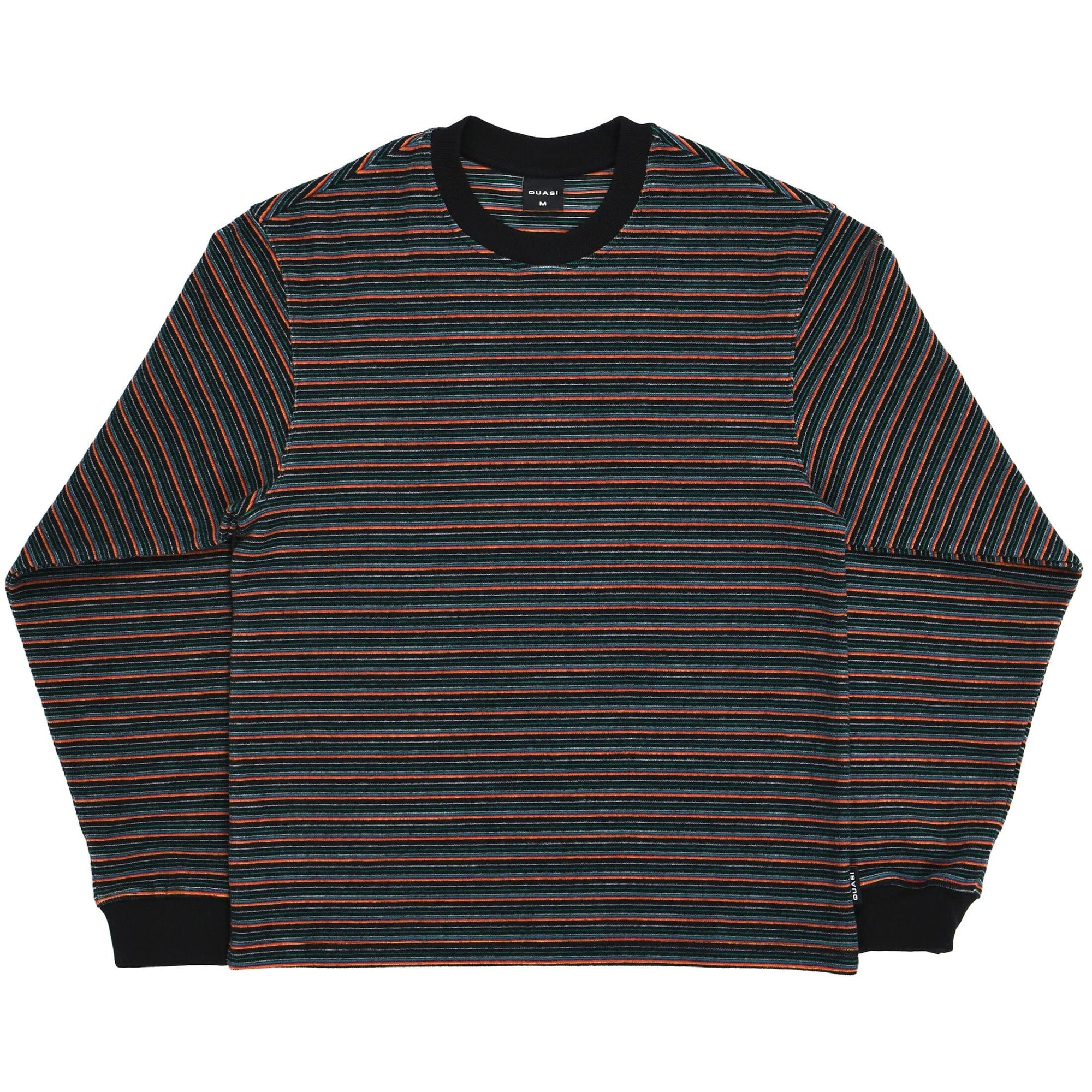 Quasi Verve Striped Knit Black crewnecks Quasi 
