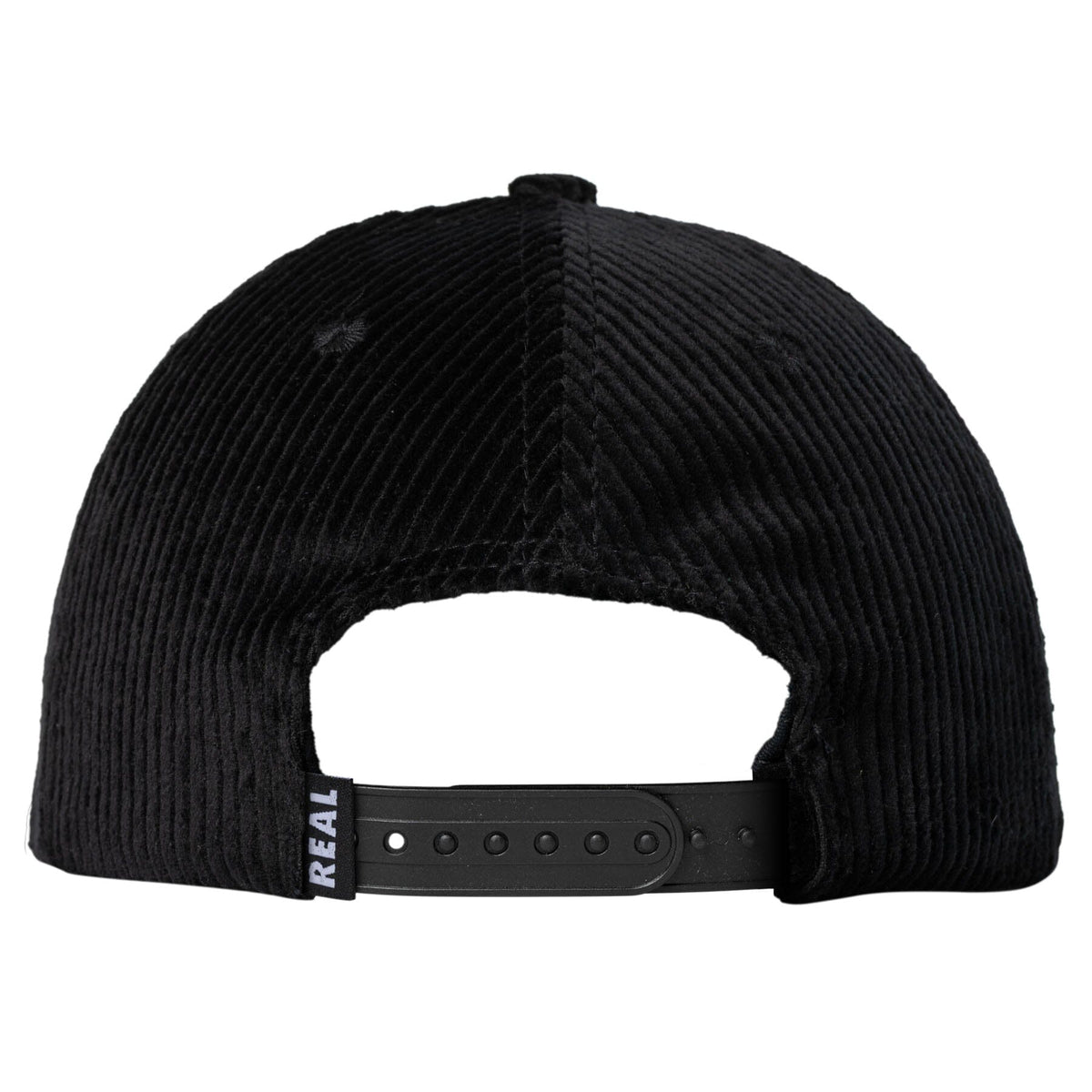 Real Oval Snapback Hat Black/Black Hats Real 