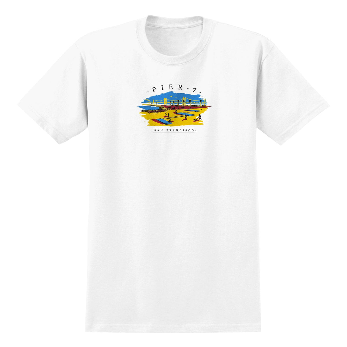 Real Pier 7 Tee White/Multi Tees Real 