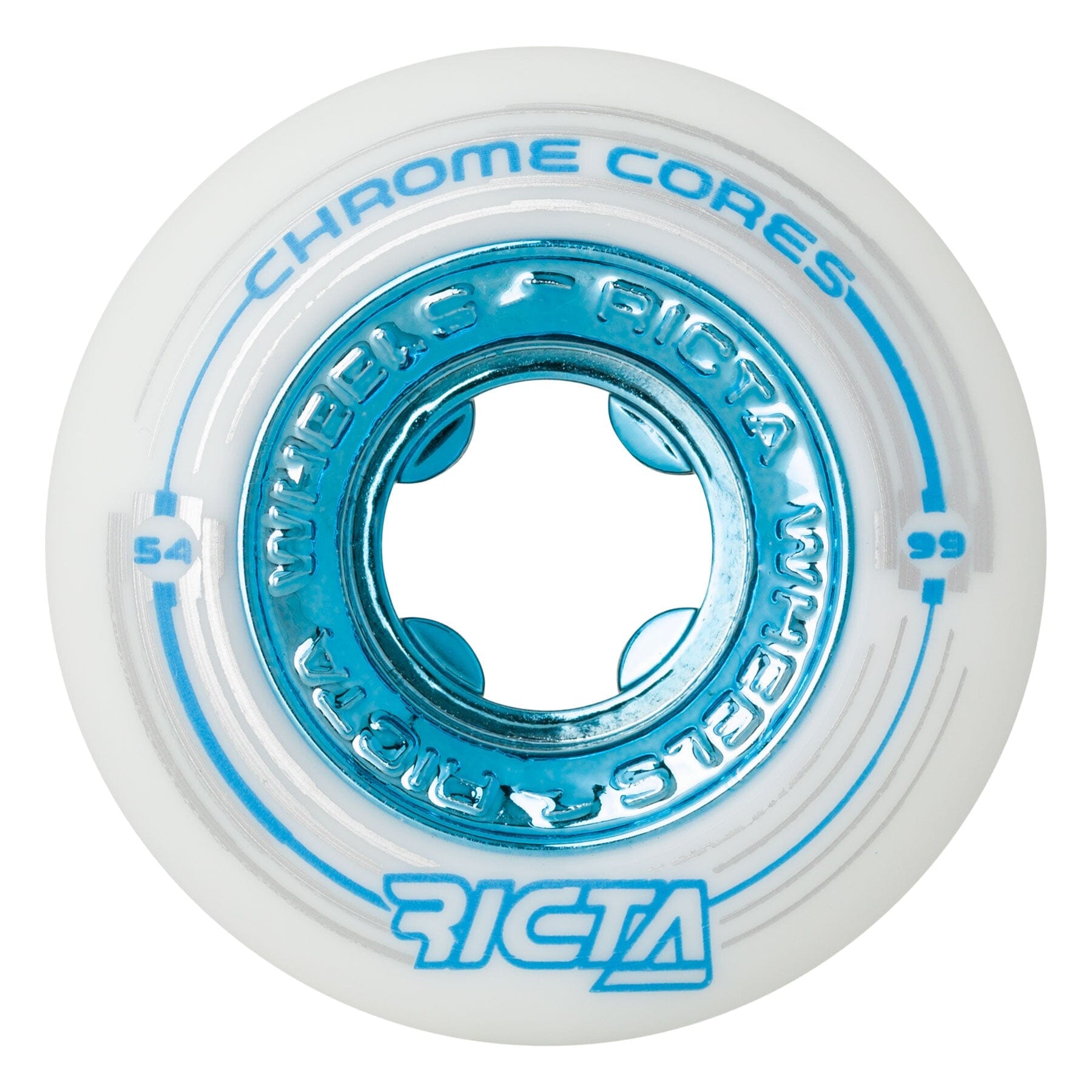 Ricta Chrome Core White Wheels 99A 53MM wheels Ricta 