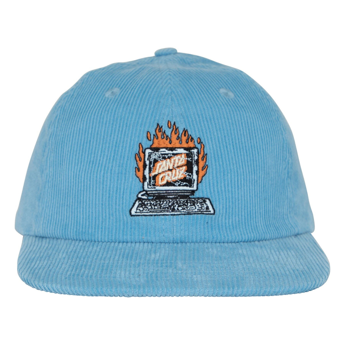 Santa Cruz Self Destruct Snapback Hat Sky Blue Hats Santa Cruz 
