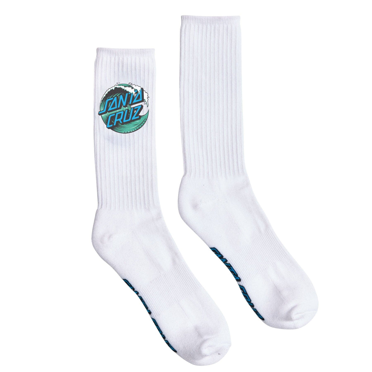 Santa Cruz Wave Dot Crew Socks White socks santa cruz 