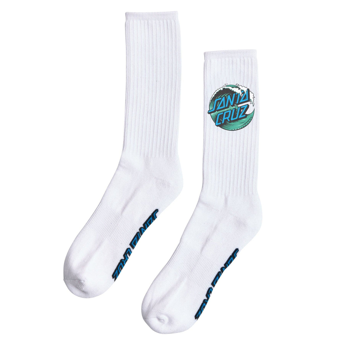 Santa Cruz Wave Dot Crew Socks White socks santa cruz 