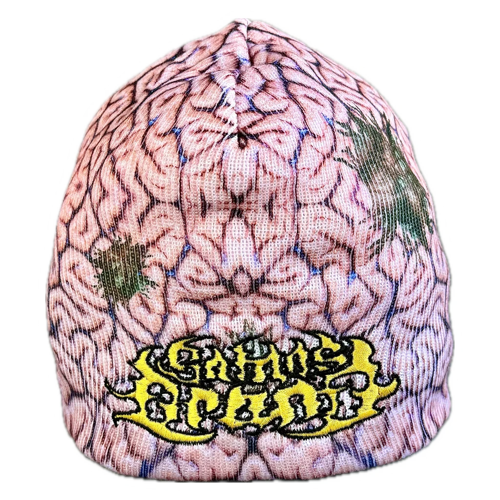Satans Drano Brain Rot Skully Beanie Pink beanies Satans Drano 