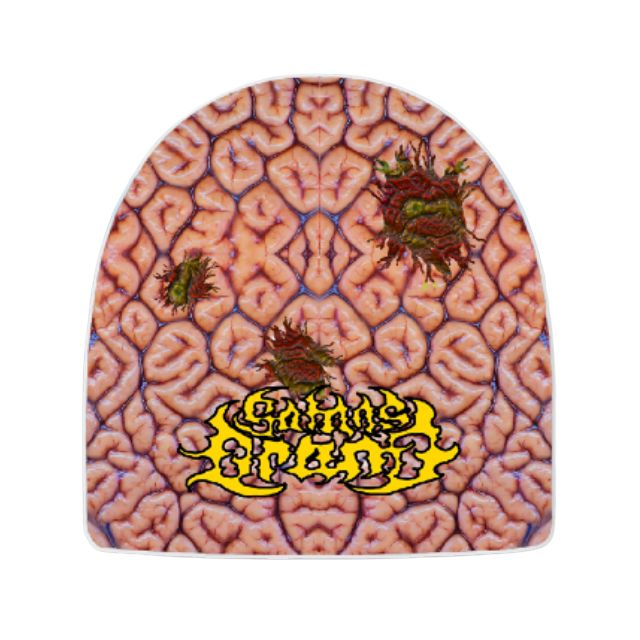 Satans Drano Brain Rot Skully Beanie Pink beanies Satans Drano 