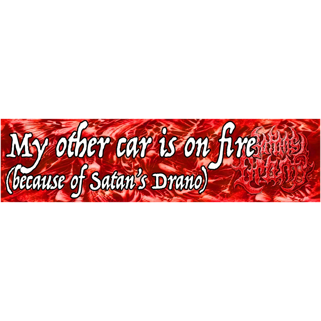 Satans Drano Bumper Sticker Red stickers Satans Drano 