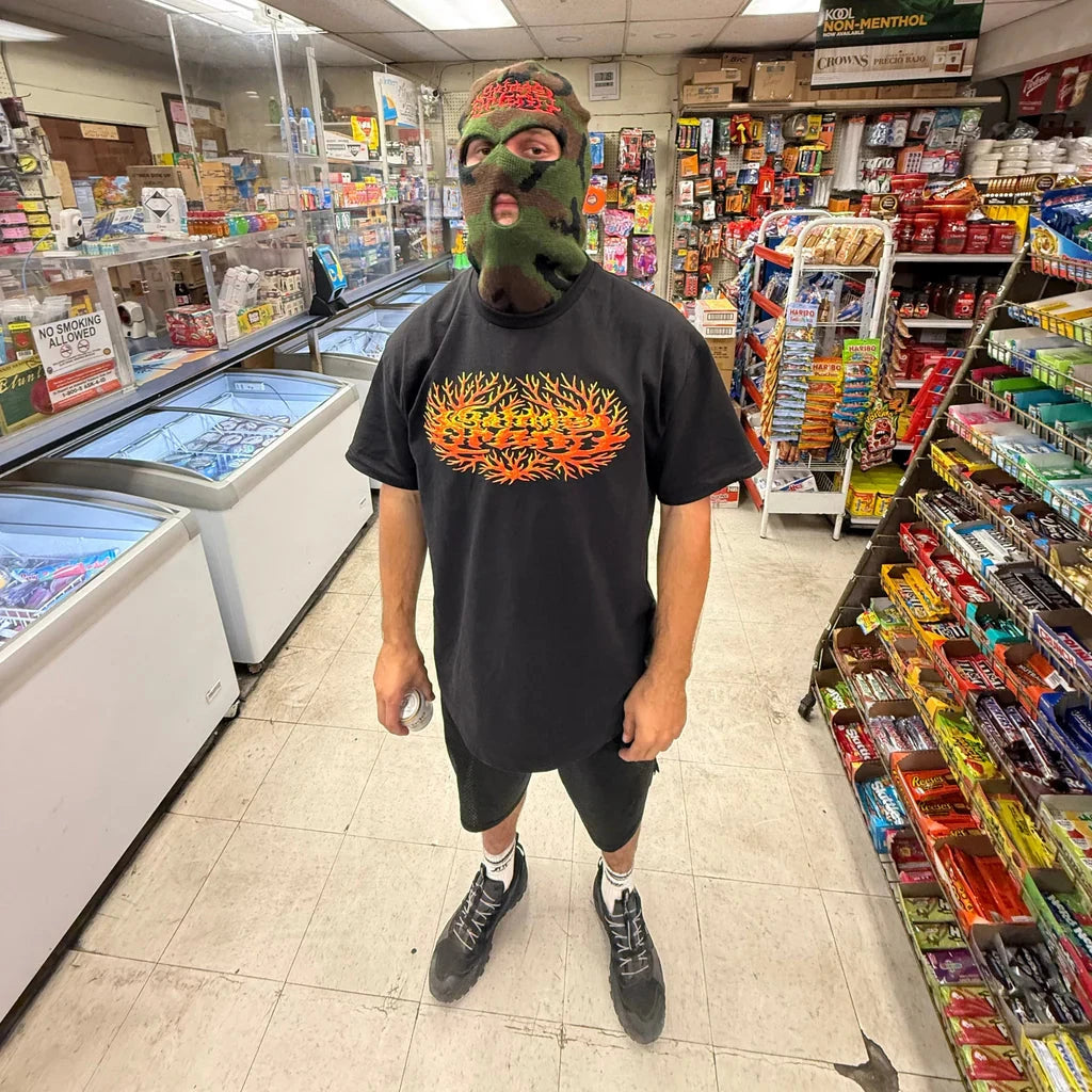 Satans Drano Coral Logo Tee Black Tees Satans Drano 