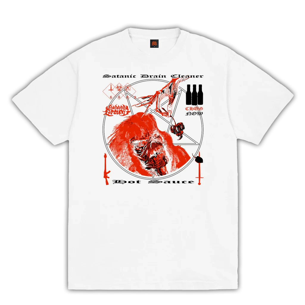 Satans Drano Tweaker Eddie Tee White Tees Satans Drano 