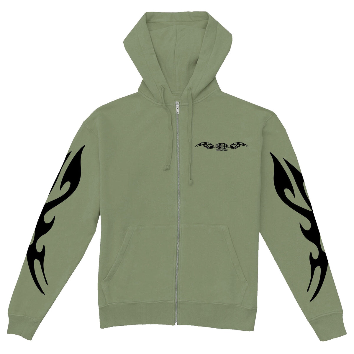 Sci Fi Fantasy Origin Zip Hoodie Sage hoodies Sci-Fi Fantasy 