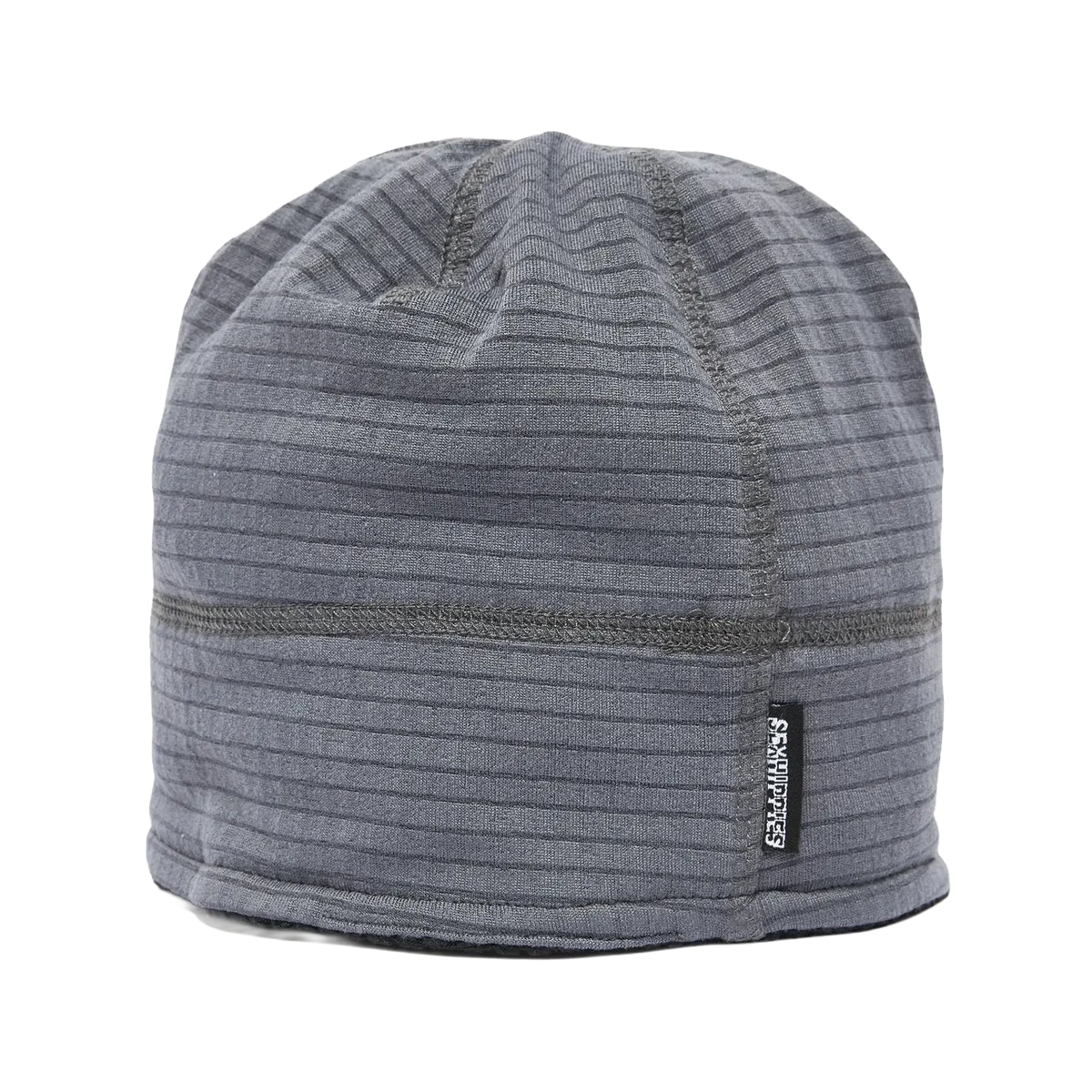Sexhippies Reversible Grid Fleece Beanie Black/Mid Grey beanies Sexhippies 