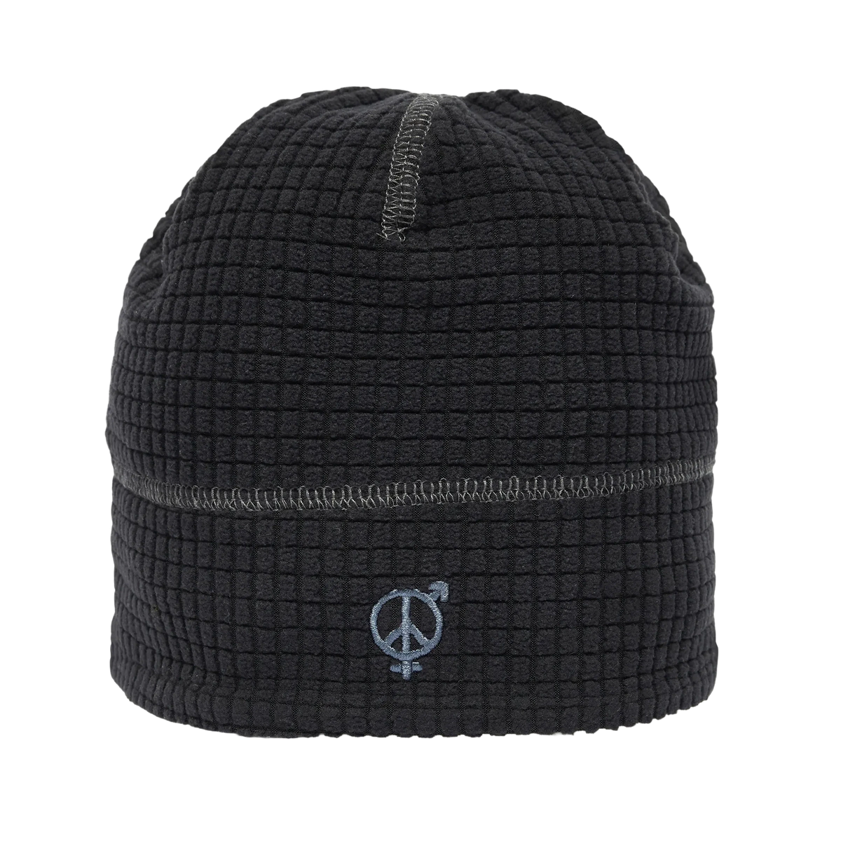 Sexhippies Reversible Grid Fleece Beanie Black/Mid Grey beanies Sexhippies 