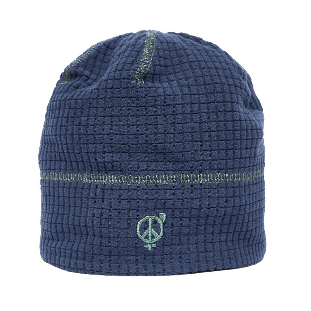 Sexhippies Reversible Grid Fleece Beanie Navy/Sage beanies Sexhippies 