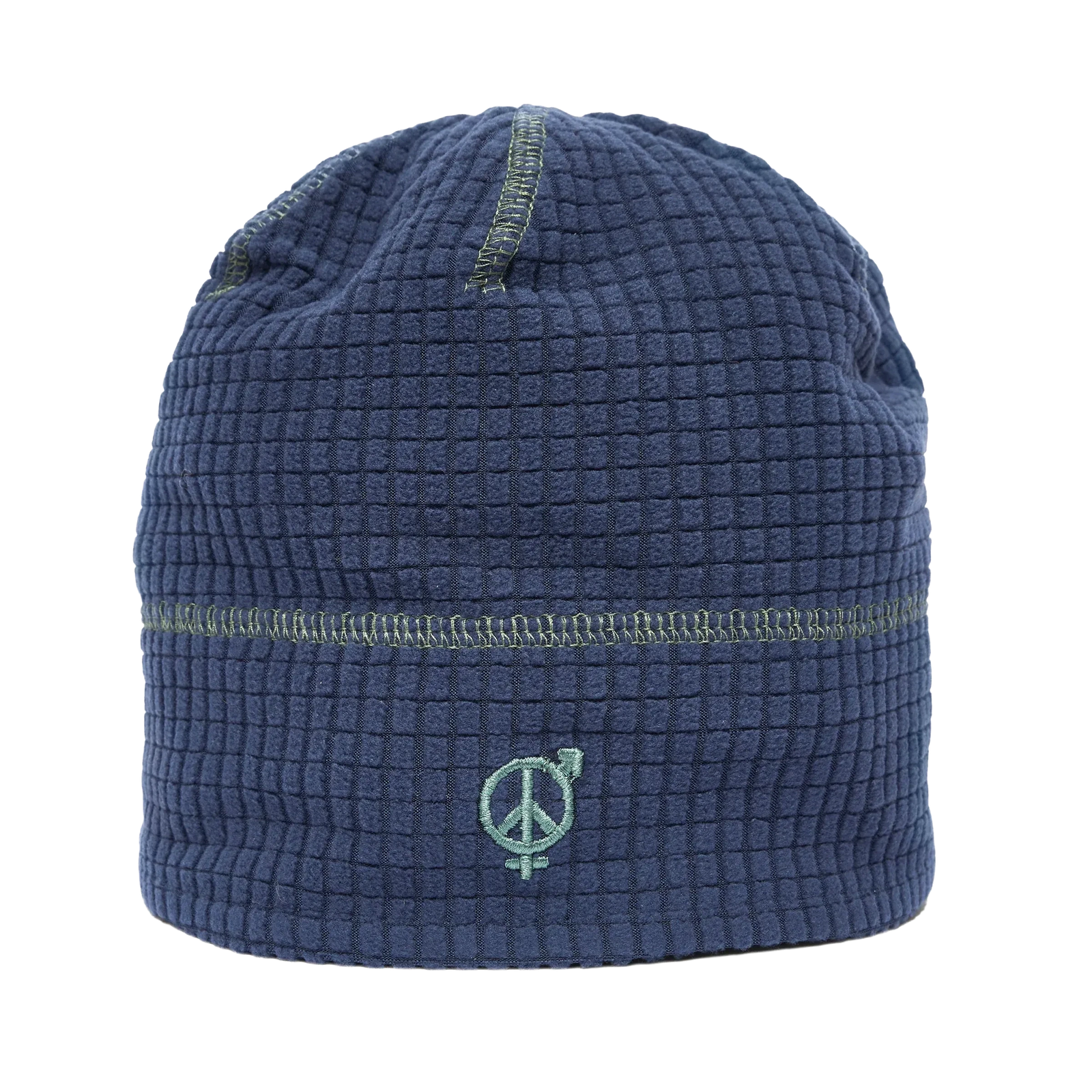 Sexhippies Reversible Grid Fleece Beanie Navy/Sage beanies Sexhippies 