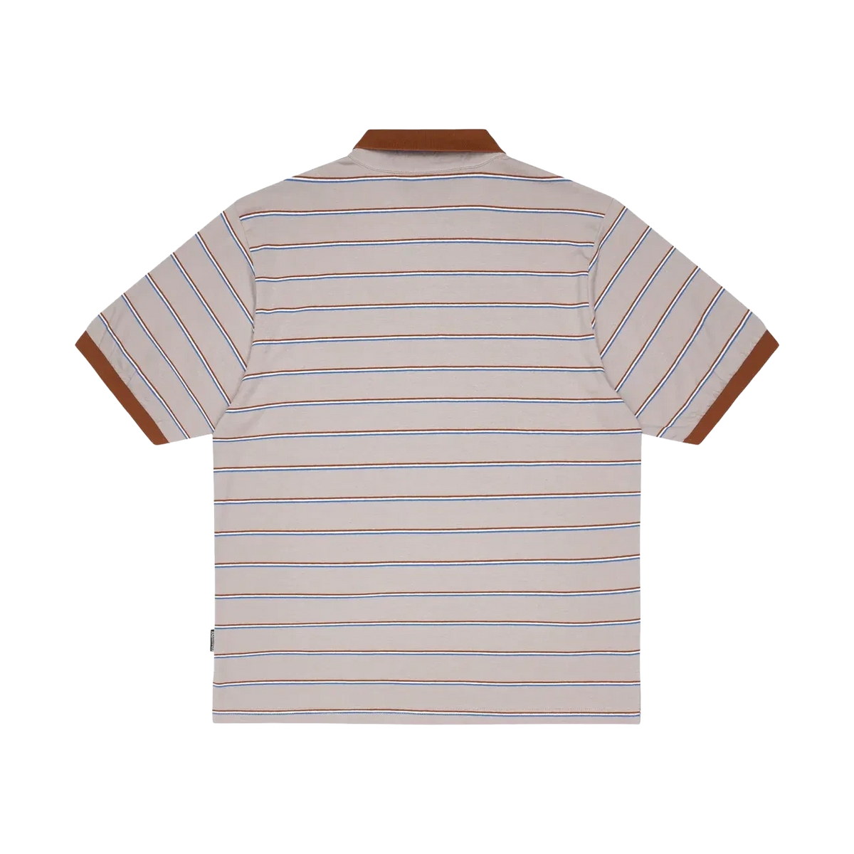 Sexhippies Split Stripe Polo Shirt Grey/Brown/Blue shirts Sexhippies 