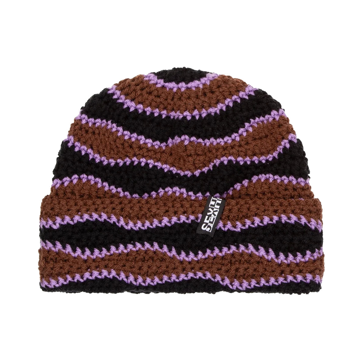 Sexhippies Wavelength Handknit Beanie Black/Brown beanies Sexhippies 