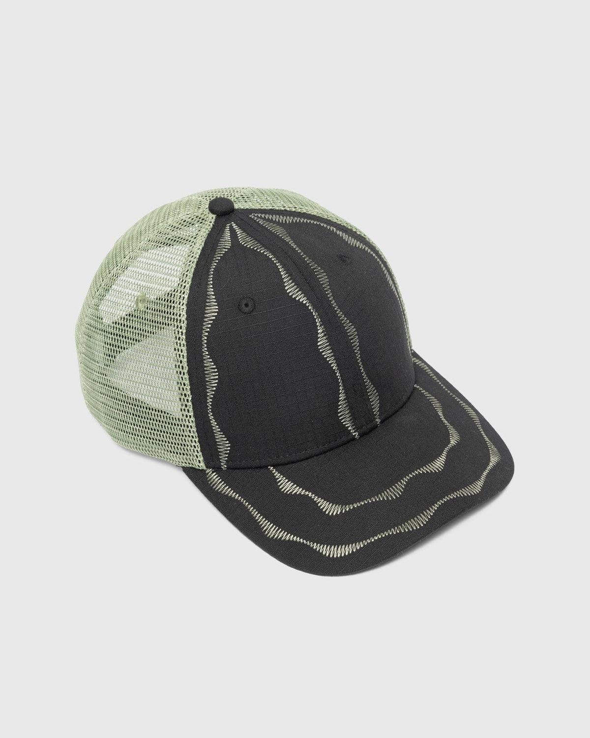 Sexhippies Welder's Stitch Mesh Hat Black/Sage Hats Sexhippies 