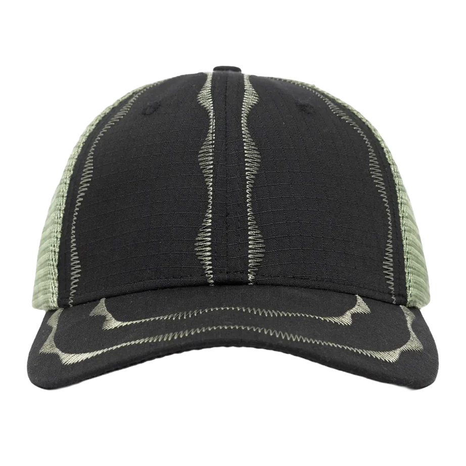 Sexhippies Welder's Stitch Mesh Hat Black/Sage Hats Sexhippies 