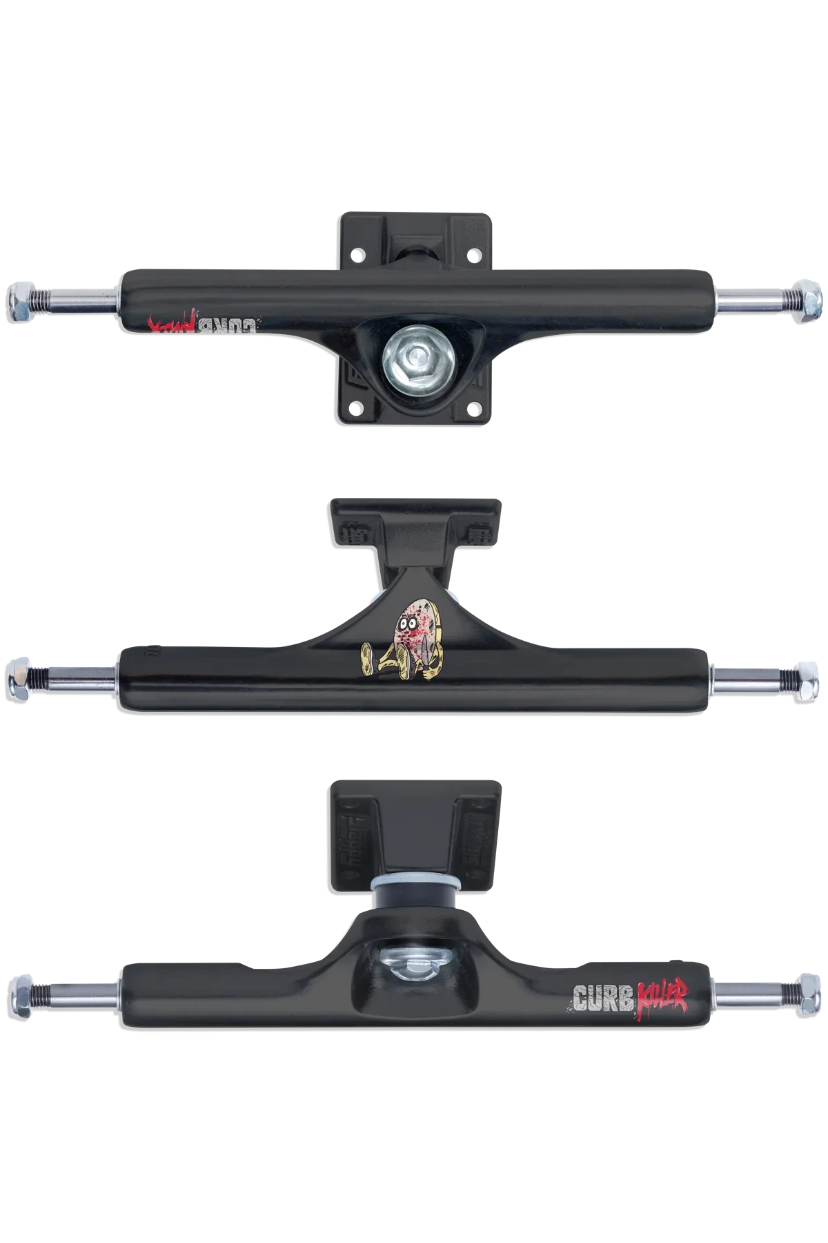 Slappy ST1 Inverted Curb Killer Trucks Matte Black 10.0 trucks Slappy 