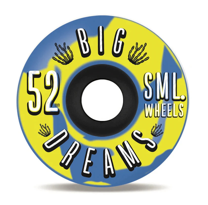 SML Succulent Cruisers Blue/Yellow Swirl 92A 52MM wheels SML Wheels 