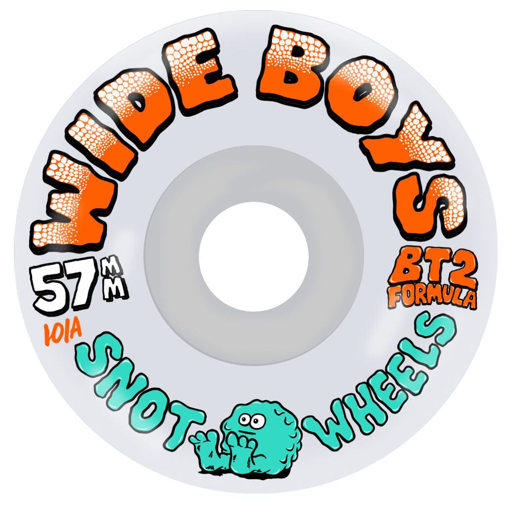 Snot Wide Boys Clear/Orange Wheels 101A 57MM wheels Snot 