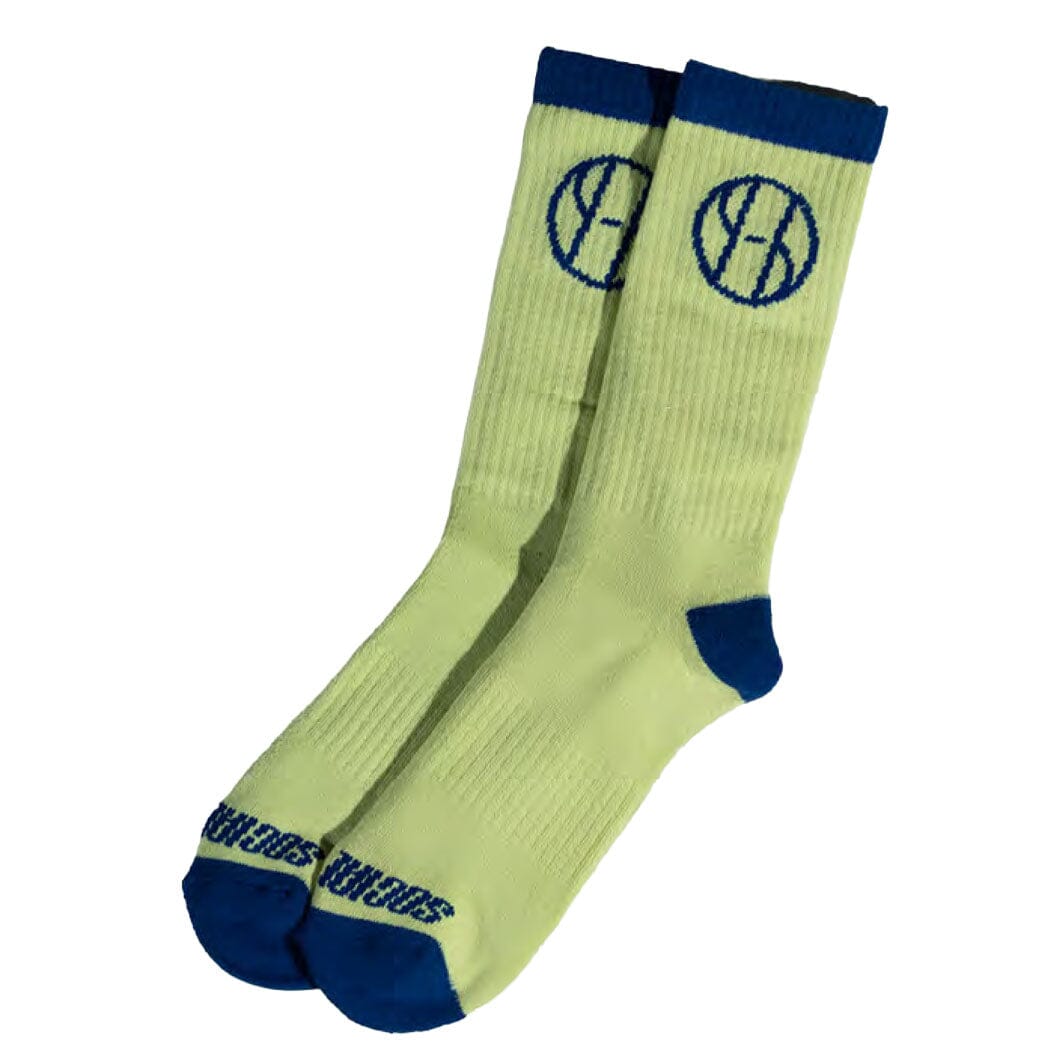 Social Hour Logo Sock Celery/Blue Socks Social Hour 