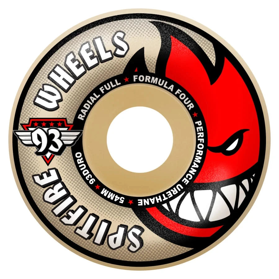 Spitfire 93A 58MM F493 Radial Fulls Natural Wheels wheels Spitfire 