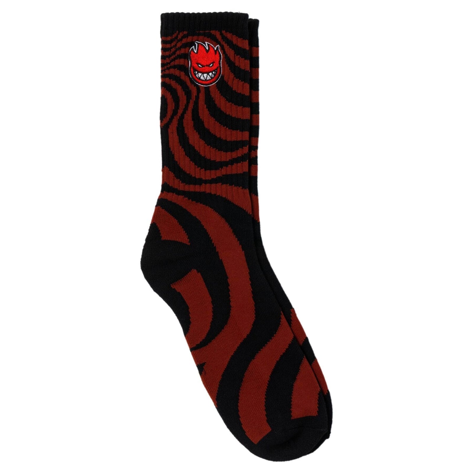 Spitfire Bighead Fill EMB Swirl Sock Dark Red socks Spitfire 