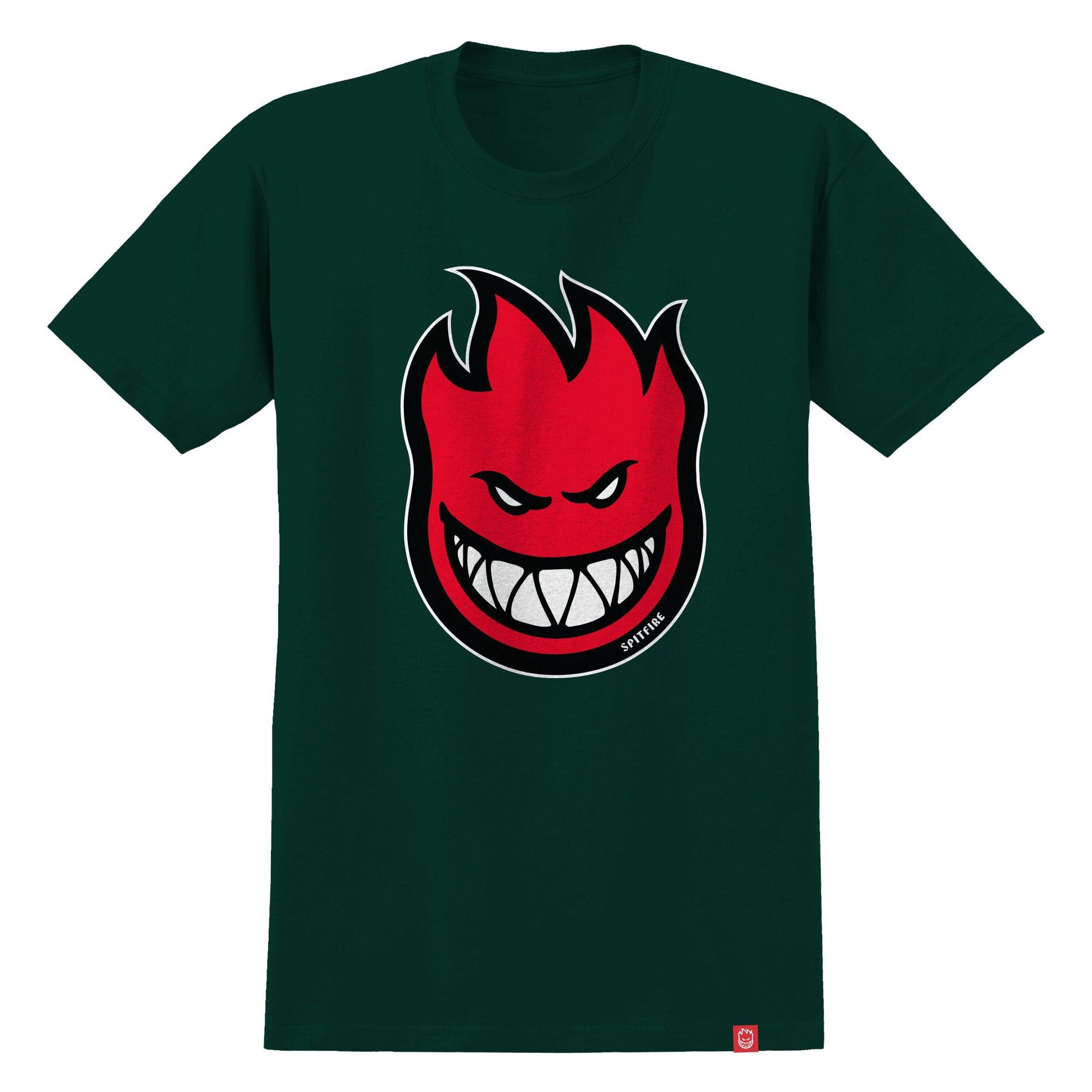 Spitfire Bighead Fill Tee Forest Green/Red/White Tees Spitfire 