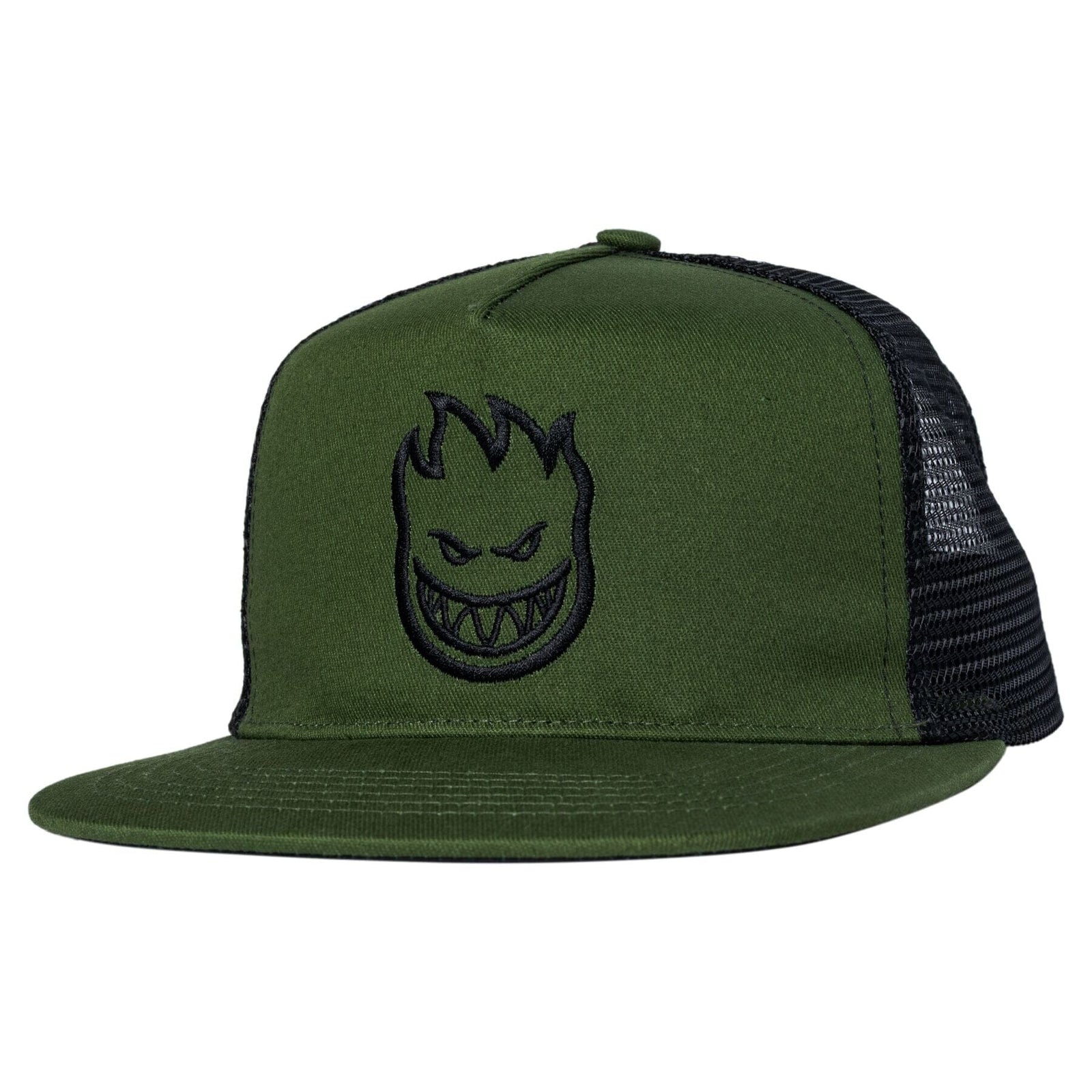 Spitfire Bighead Snapback Trucker Hat Olive Twill hats Spitfire 