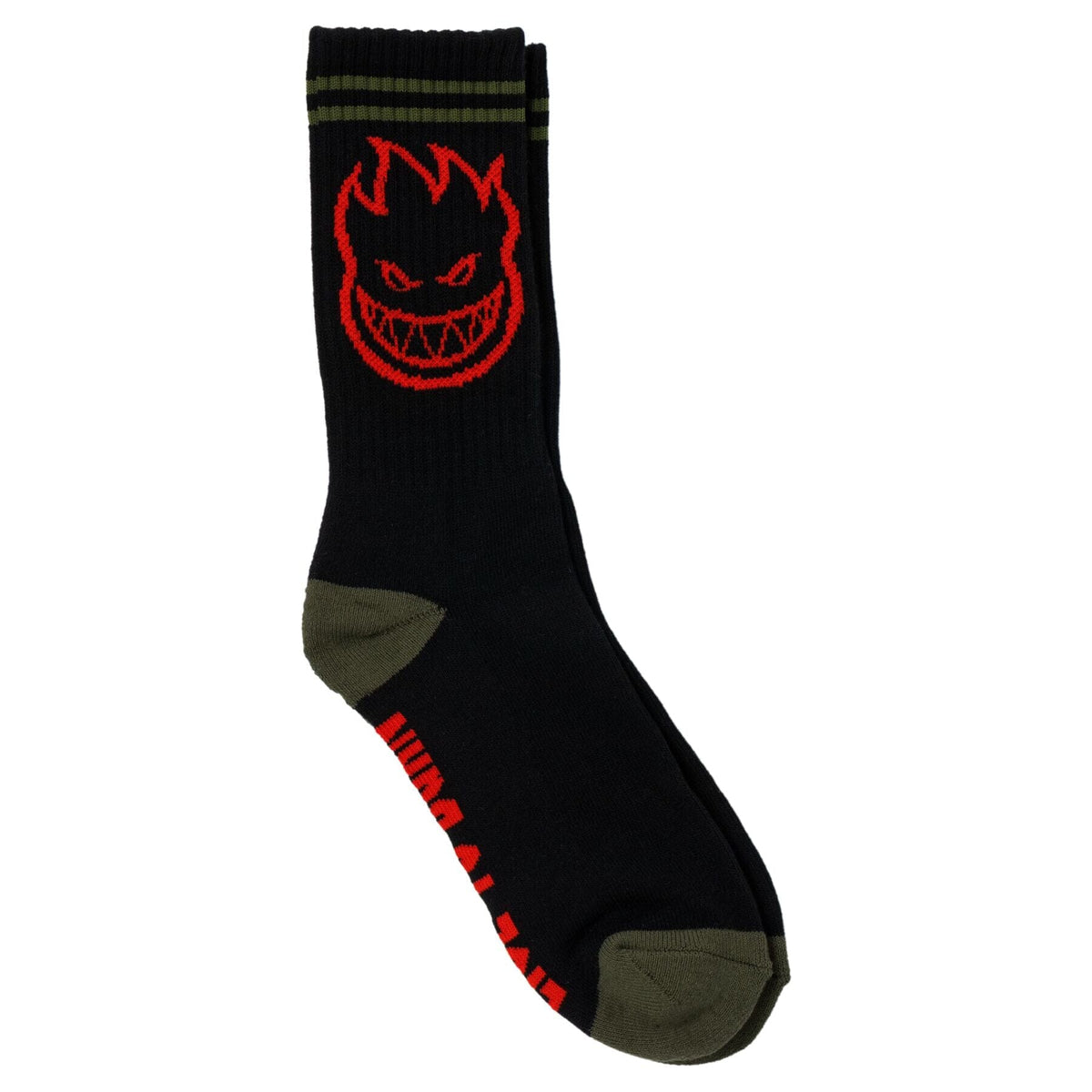 Spitfire Bighead Sock Black/Olive/Red socks Spitfire 