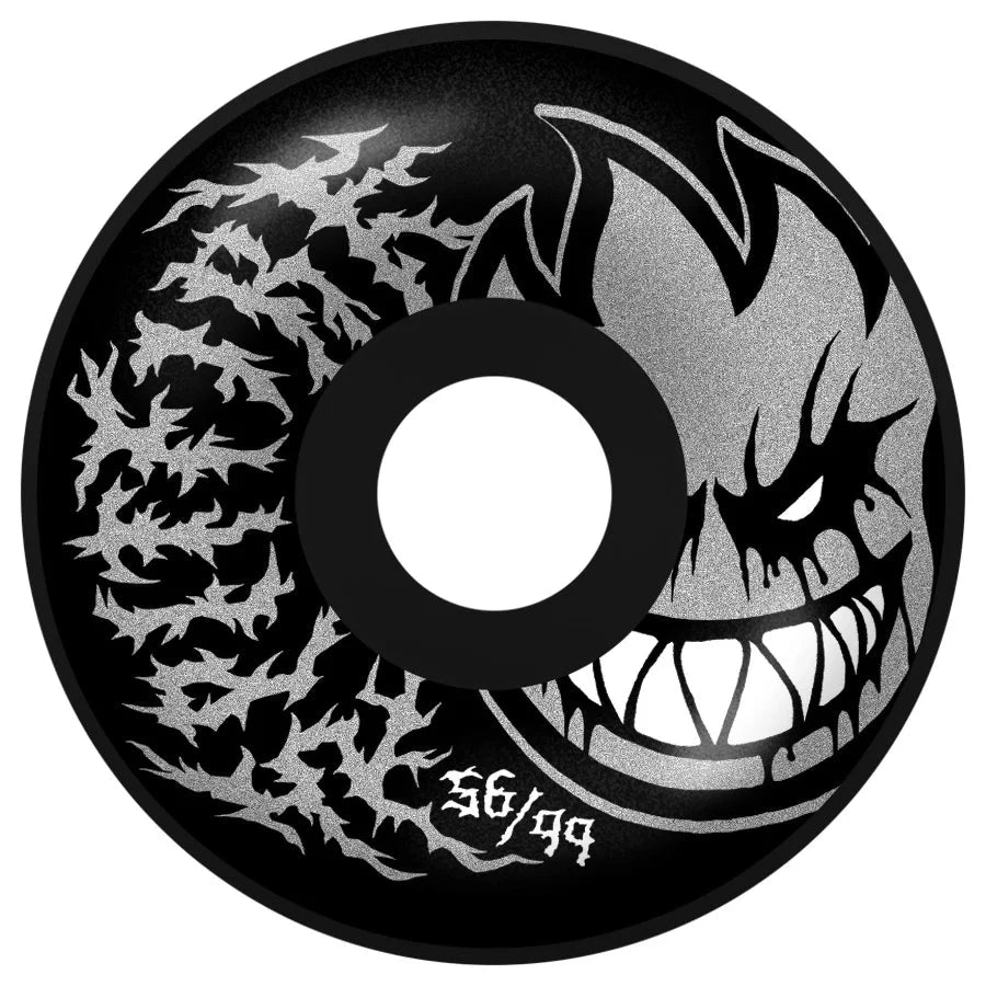 Spitfire F4 Deathmask II Wheel Black 99A 56MM wheels Spitfire 
