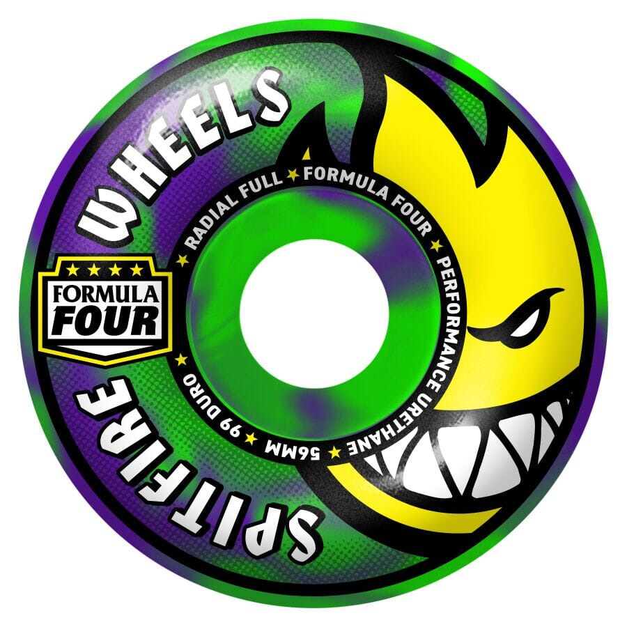 Spitfire F4 Radial Full Swirl Wheels 99A 56MM wheels Spitfire 
