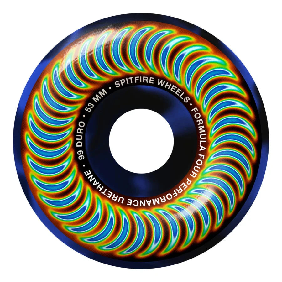 Spitfire F4 Radioactive Classic Swirl Wheels 99A 53MM wheels Spitfire 