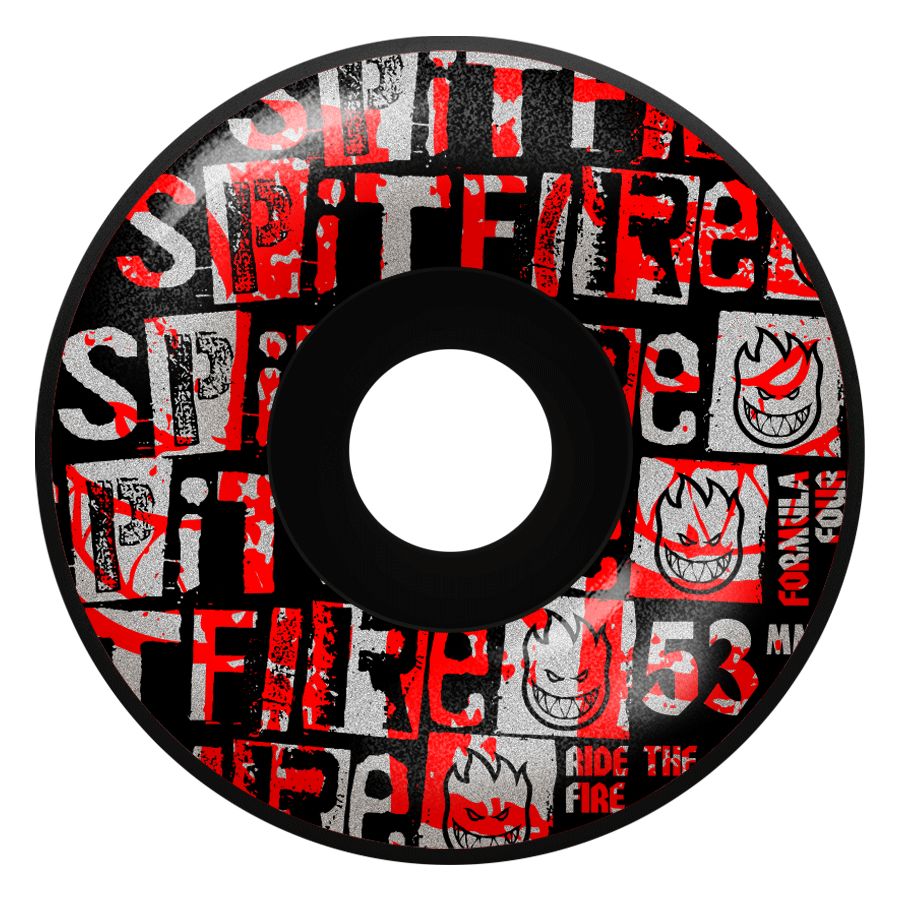 Spitfire F4 Ransom Radial Black Wheels 99A 53MM wheels Spitfire 