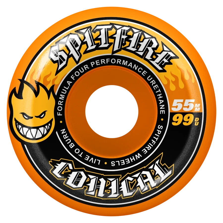 Spitfire F4 Team Conical Orange Wheels 99A 55MM wheels Spitfire 