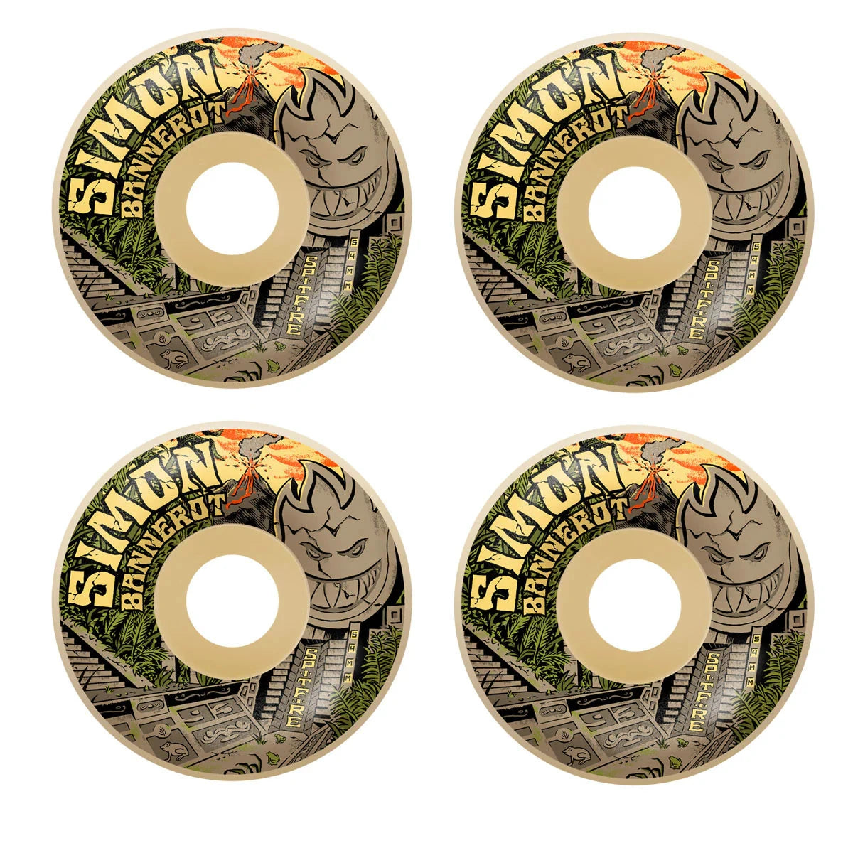 Spitfire F493 Bannerot Radial Full Soft Slider Wheels 93A 58MM wheels Spitfire 