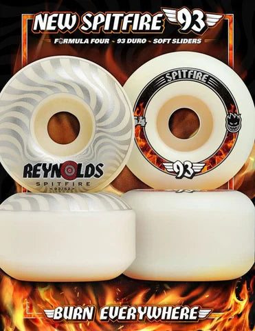 Spitfire F493 Radials Soft Slider Wheels 93A 54MM wheels Spitfire 