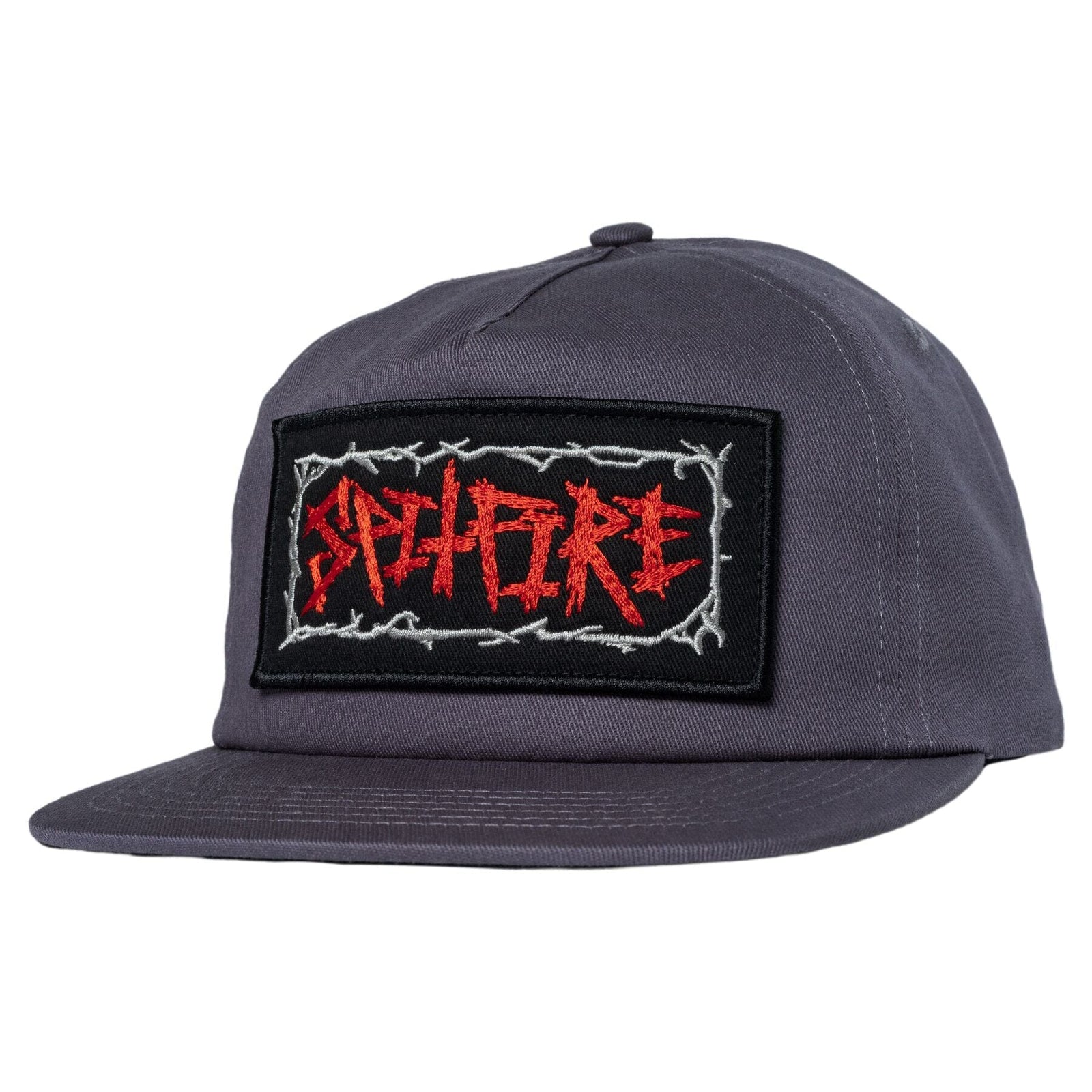 Spitfire Gasmask Script Snapback Hat Charcoal hats Spitfire 