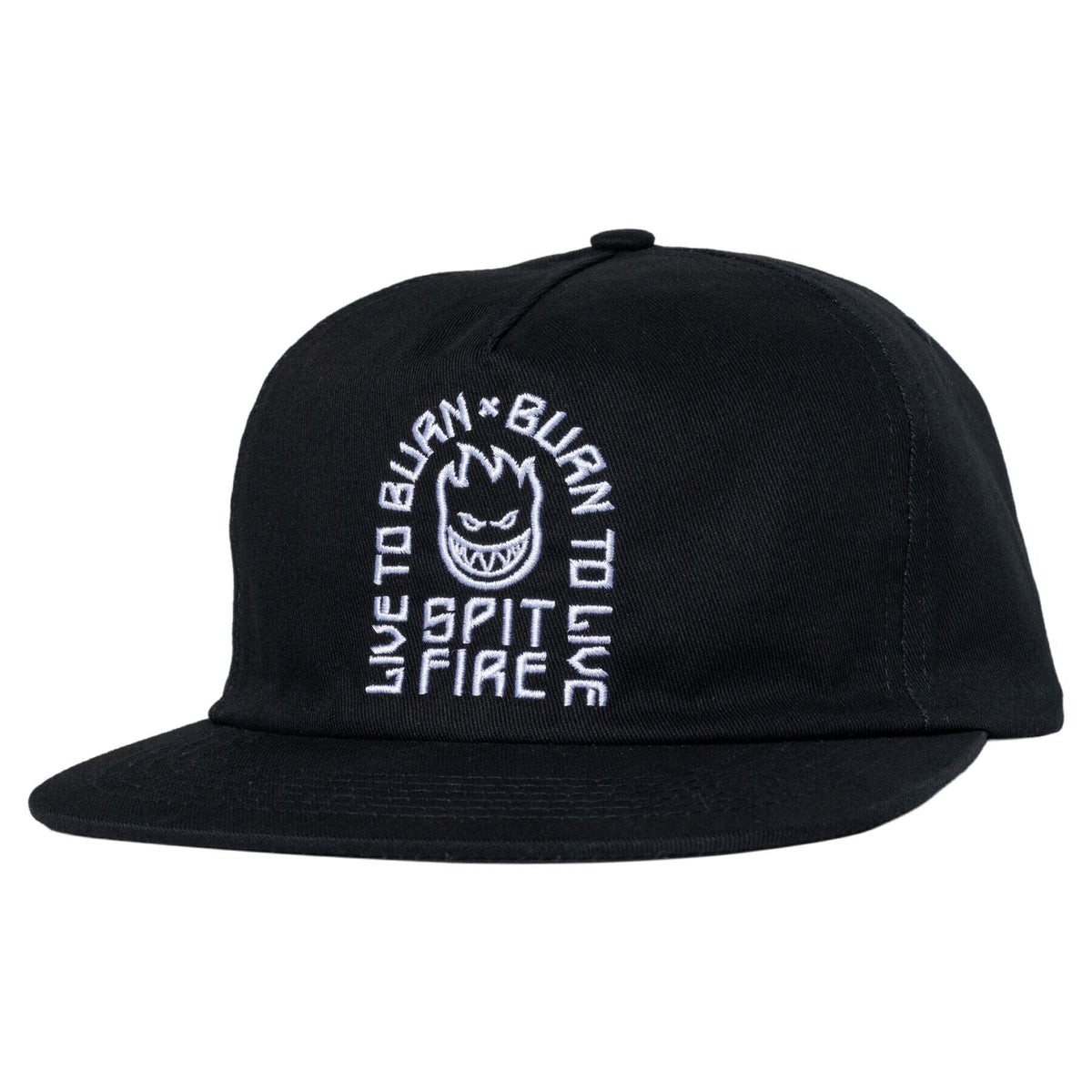 Spitfire LTB Live to Burn Arch Snapback Hat Black/White hats Spitfire 