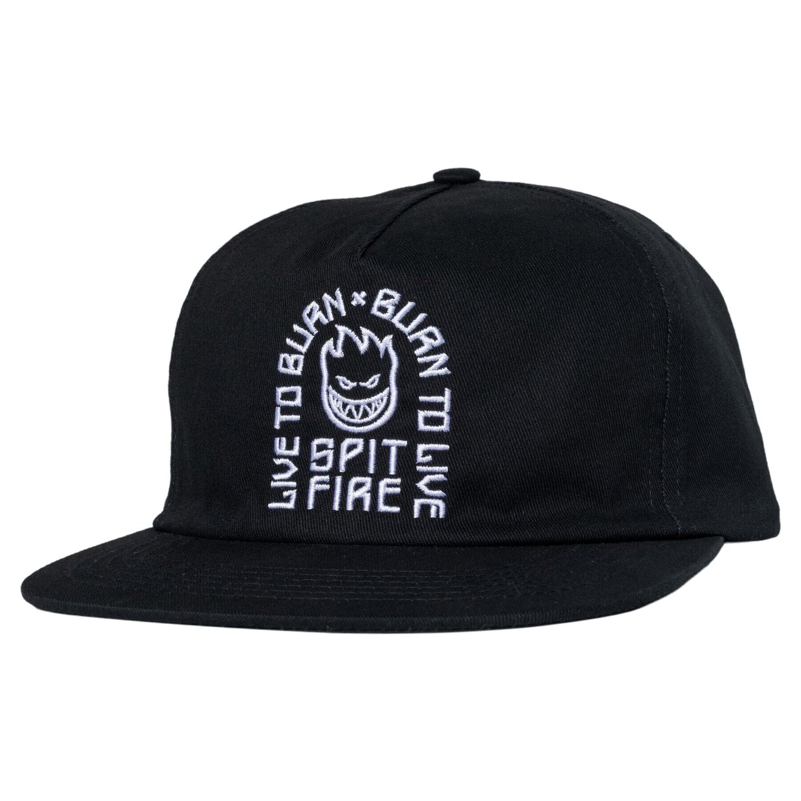 Spitfire LTB Live to Burn Arch Snapback Hat Black/White hats Spitfire 