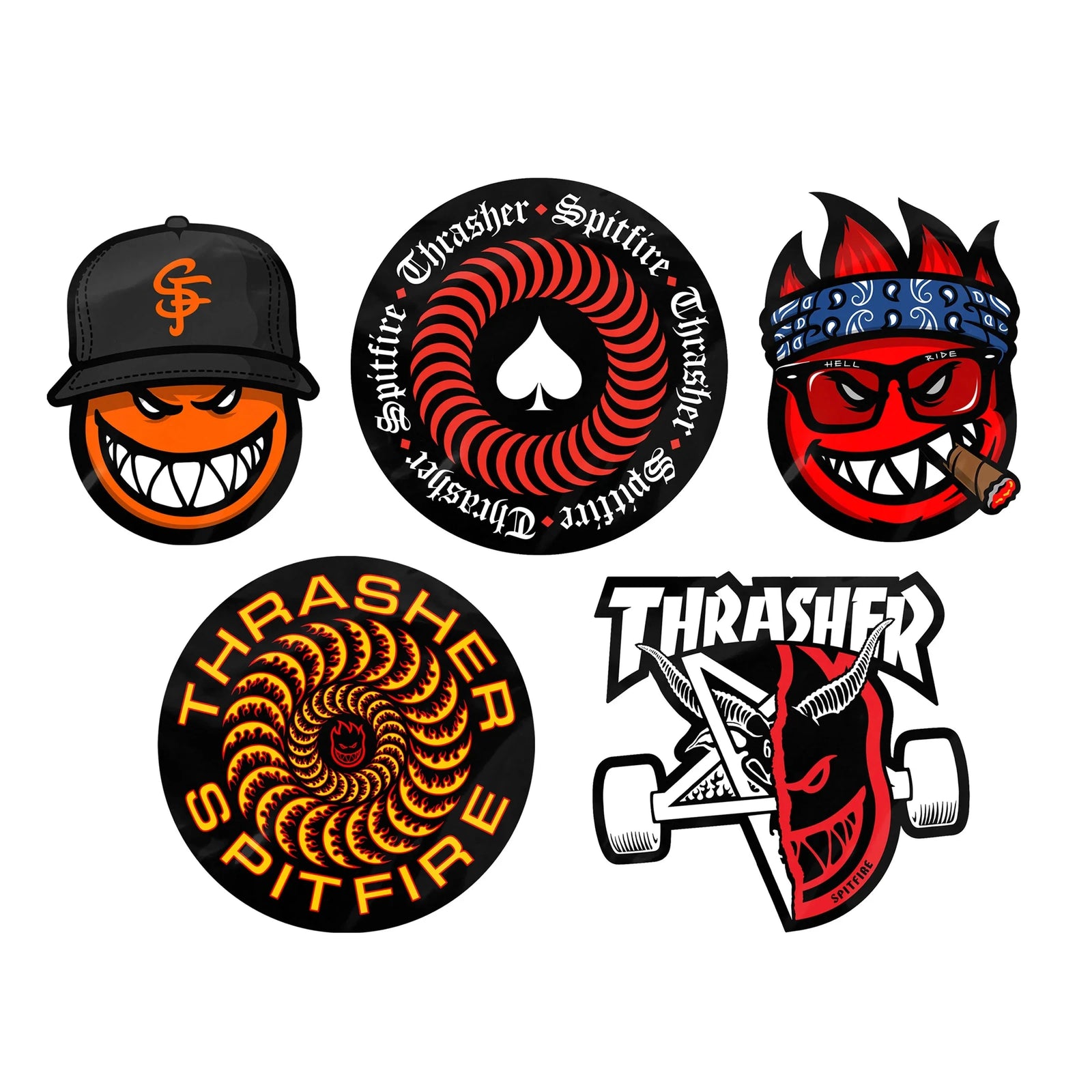 Spitfire x Thrasher Sticker Pack stickers Spitfire 